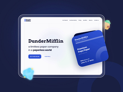 Dunder Mifflin, Landing page app company design dunder mifflin figma flat landing landingpage paper company sketch team ui ui ux ux web webdesign