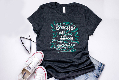 Focus on your goal typography t shirt design vector artist bags branding custom t shirt design elements fashion focus goal graphic graphic tshirt illustration mugs ornaments quotes tees tshirt tshirt design typography vector