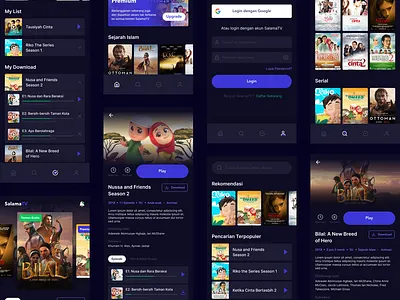 Salama TV Islamic Movie App app mobile design mobile ui mobileapp movie app netflix netflix and chill redesign tv ui ux web