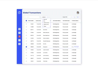 Ticket list color data design sheets typography ui ux web website