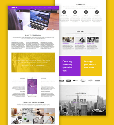 TemplateToaster Website Builder | Punto Web App Theme branding web design web app web design web designer web development website builder wordpress wordpress theme