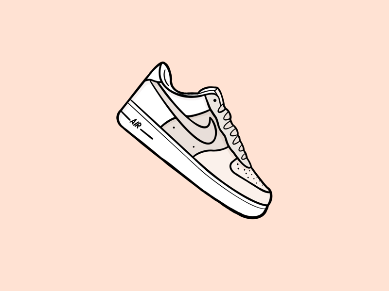 air force 1 line drawing