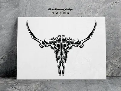 Horns Ink Illustration abstract animal art bone bones composition dark detail digital digital art horns illustration illustrator lines poster print tattoo tattoo artist tattoo design tattoos