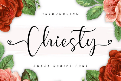 Free Chiesty Script Font brush calligraphy corporate cover display elegant font handletterd handlettering handmade handwriting header hot letter lettering font logotype modern natural poster premium