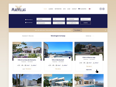 Max villas property listing page luxury real estate spain website