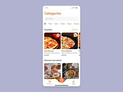 One Food app delivery design food mobile quarantine ui ux