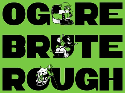 Ogre Mono Font - Orcs design font fontdesign graphic design illustration typography vector