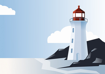 IllUSTRATION LIGHTHOUSE design figma flat flatdesign illustration minimal vector