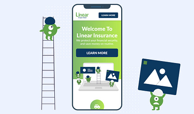Insurance Landing Page - UI Design adobe xd clean clean design design gradient graphic design illustration landing page ui ui design ux