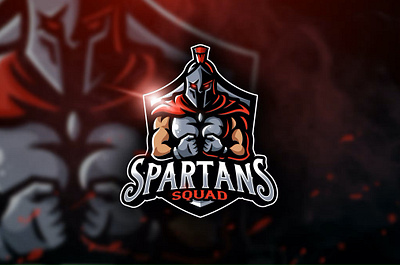 Spartans Squad Mascot eSport Logo branding esport gaming graphic design illustration logo logo design mascot vector