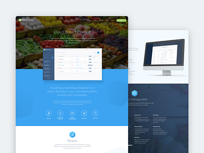 Food CRM Landing page barabaka clean concept crm design landing ui userinterface ux webdesign