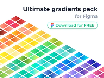 Ultimate gradients pack for Figma app application blues color design figma gradient gradient color gradients green oranges pack pink purple red teal ui yellow