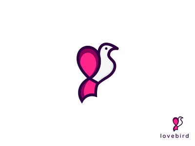 Love Bird Logo bird brand brand identity branding care creative logo dove freedom heart illustration logo logo design logo designer logodesign logotype love mark minimal pigeon vector