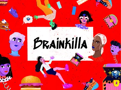 Game characters brain characters design game game design girl illustration girls illustration illustrator puzzle game trash ui