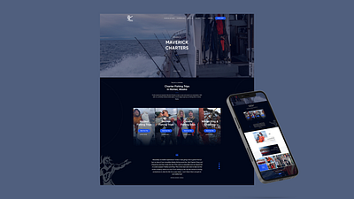 Charter fishing website - landing page design ecommerce ui ux web web design website