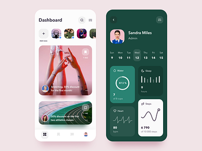 Sport App dashboard design fitness health mobile mobile app mvp photos socialmedia sport trainer ui ux