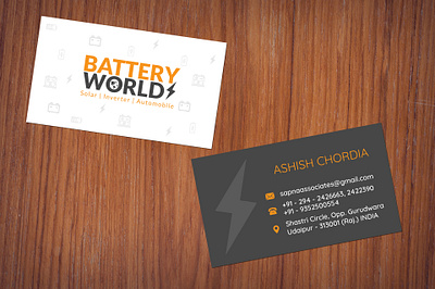 Visiting Card Design for Battery World business card design card design design graphic design graphics illustration photoshop visiting card design