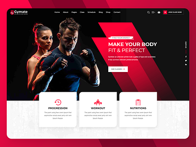 New Concept for Gymate - Make Your Body Fit and Perfect branding creative design creative idea design design and development design concept design idea emilyhuston first look fitlife fitness website fitnessmotivation graphic design ui ux web design ‎bodybuilding
