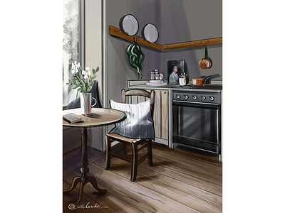 Missing countryside illustration interior procreate rustic