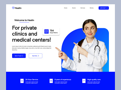 Healin ✦ Medical & Healthcare Template 3d animation branding dashboard design graphic design healthcare illustration landing page logo medical motion graphics ui ux vector web design