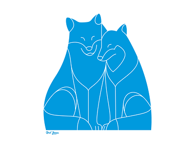 Wolves animal animals animation blue color down the street down the street designs dts dts designs illustration los angeles print wolf wolves