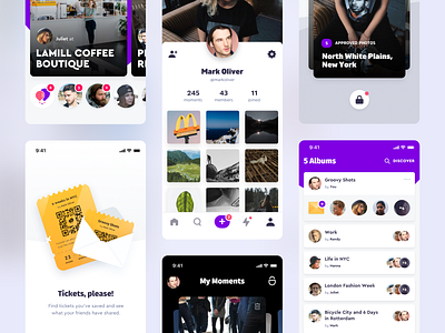 Tickets, please! ai albums app camera colorful friends ios iphone join locked machine learning mobile photo photography private profile roll social stories ticket