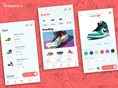 Sneaker App Design by Appasaurus app app designer app developer appdesign appdevelopers design ui ux