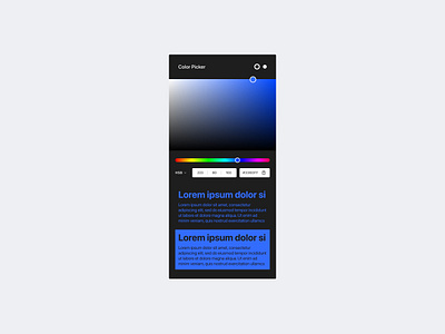 Daily UI 060 - Color Picker blue clean color color palette color picker daily ui daily ui 060 daily ui challenge dailyui dark design figma ui uidesign