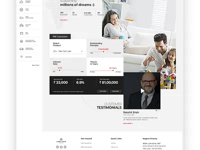 Finance Website [Concept] calculator clean contemporary finance insurance loan minimal ui design