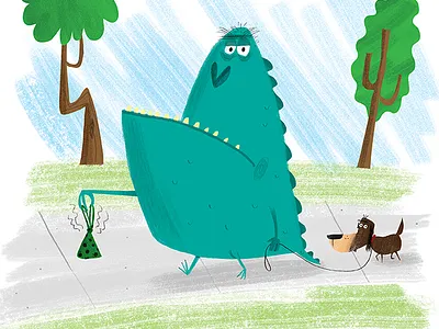 monster animals cartoon children childrens book humor illustration photoshop