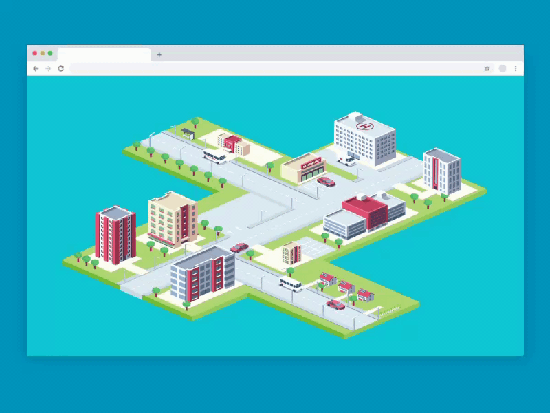 Isometric Animated City adobe adobeillustator aftereffects animated gif animation aroonanim design dribble shot dribblenepal graphicdesign motion design motiongraphics vectordesign