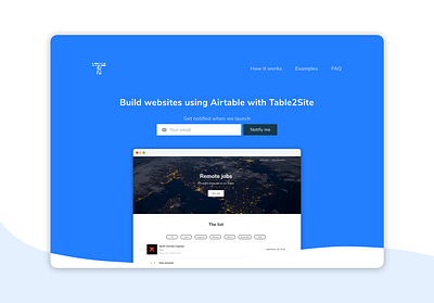 Daily ui 048 - Coming soon 048 airtable coming soon daily ui notify me subscribe table2site