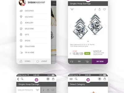 eCommerce App for a Luxury Jewelry Brand [Concept] clean contemporary ecommerce elegant jewelry modern ui design