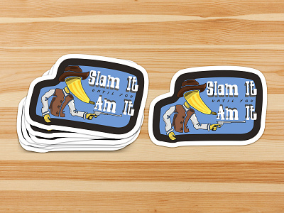 Slam It design digitalart illustration illustrator sticker type weird