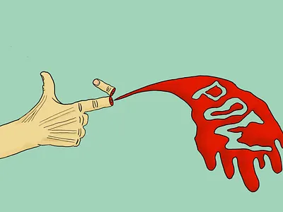 Pow digitalart hand illustration procreate type