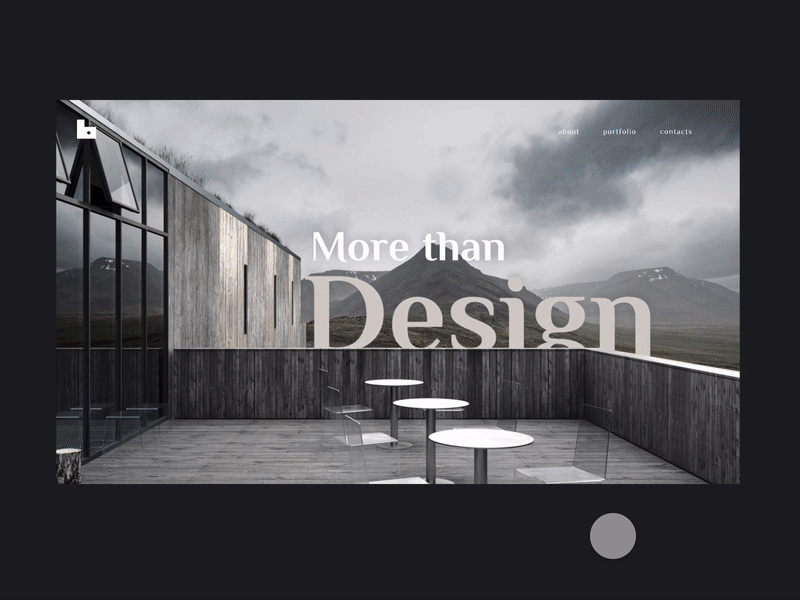Portfolio page animation design framer x minimal ui ux web website