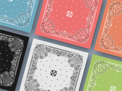 Bandanna Cannabis Pattern bandana bandanna bandanna cannabis batik cannabis cloth fabric ganja hemp illustration leaf marijuana ornament paisley pattern