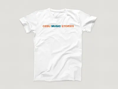 Cebu Music Stories - Shirt B (White) art direction cebu cebu music cebu music stories clothing clothing brand graphic design logo mark logo mark symbol music philippines podcast podcast art podcast logo podcasting shirt mockup shirts stories t shirt t shirt design