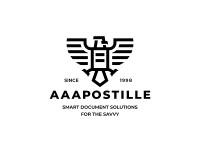 Aaapostille bird branding document eagle wings