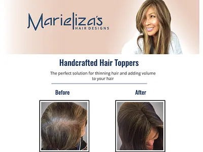 Marieliza's Hair Toppers typography webdesign