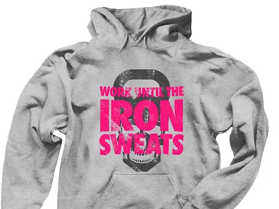 Doing Muscles: "Sweaty Iron" T-Shirts & Hoodies brand branding branding and identity design fitness fitness logo forsale illustration logo skull skull logo tshirt tshirt design tshirts typography