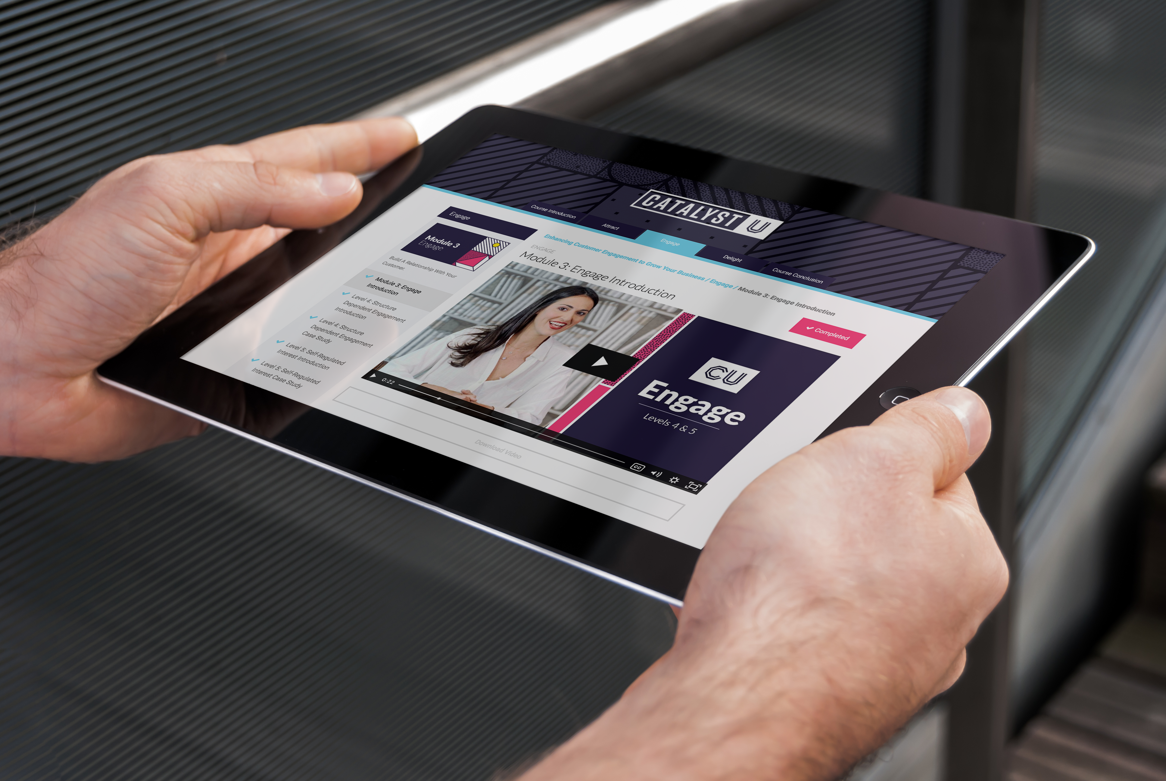 Promotional Images: Enhancing Customer Engagement assessments cohort design e learning education engagement graphic design interface live online education video