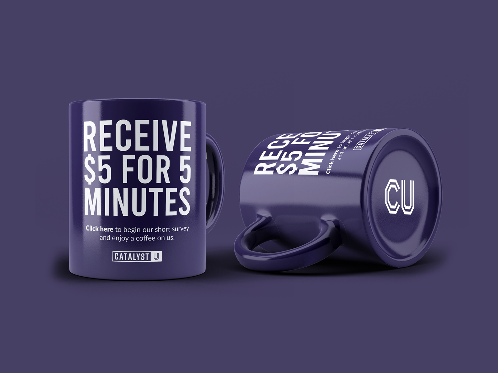 Course Survey Promotion - Free Coffee 3d graphic design promotion survey