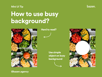 Mini UI How to use busy background design thinking design tip design tips designtips instagram post ui uidesign uidesigner uidesigns uiux user experience user experience design user interface user interface design user interface designer uxdesign uxdesigner uxdesigns