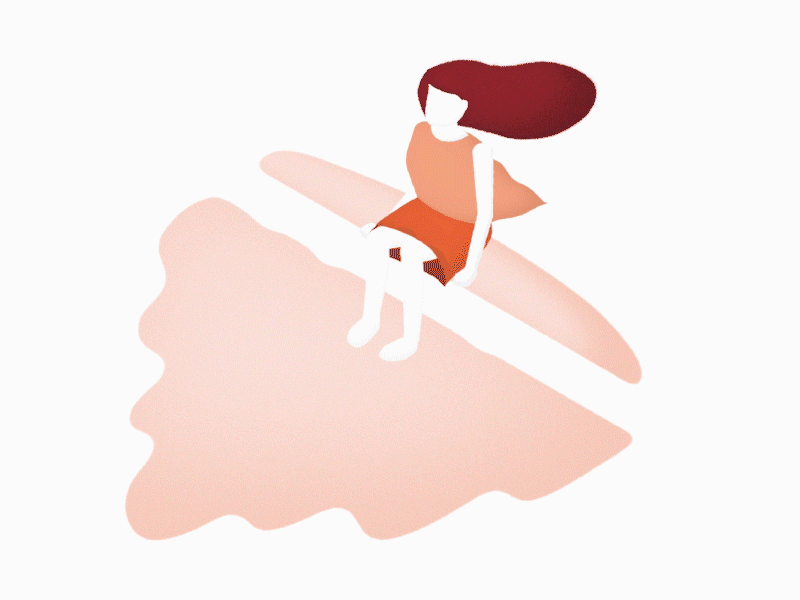 Relaxing by the pool. 2d 2d animation after effect after effects animation design illustration motion nature relax