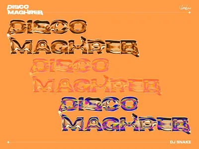 Song Collection 3d holographic illustration iridescent lettering music song tygography vector