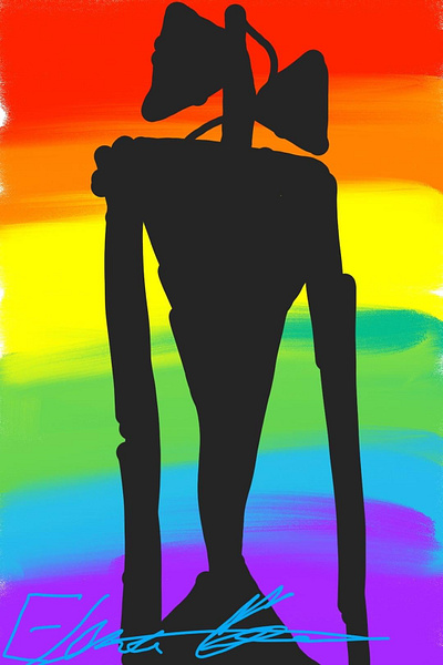 Loud and proud sirenhead art design digital painting horror illustration painting sirenhead