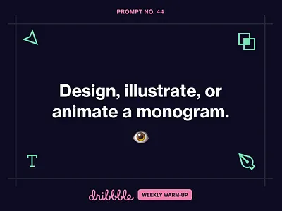 Design a Monogram challenge community dribbbleweeklywarmup fun grow illustration learn weekly warm up