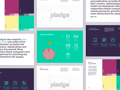 Pledge App - Brand Guideline appdesign appdevelopment appicon application branding branding and identity branding design design identity technology uidesign uiux visualidentity