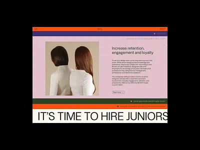 It's Time to Hire Juniors. animation concept design design interaction landing page design typography ui ui design web web design
